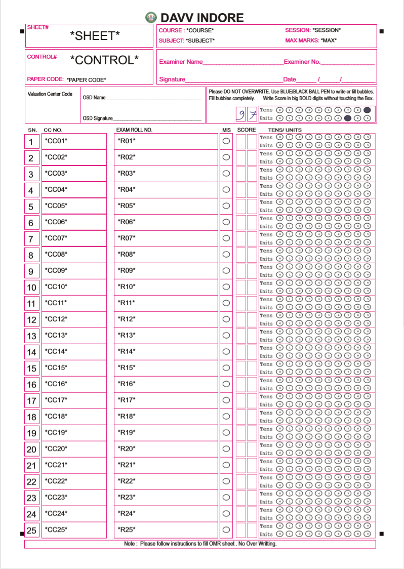 OMR Input Data Integration